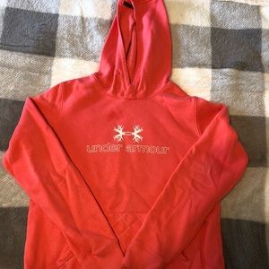 Pink Under Armor hooded sweatshirt